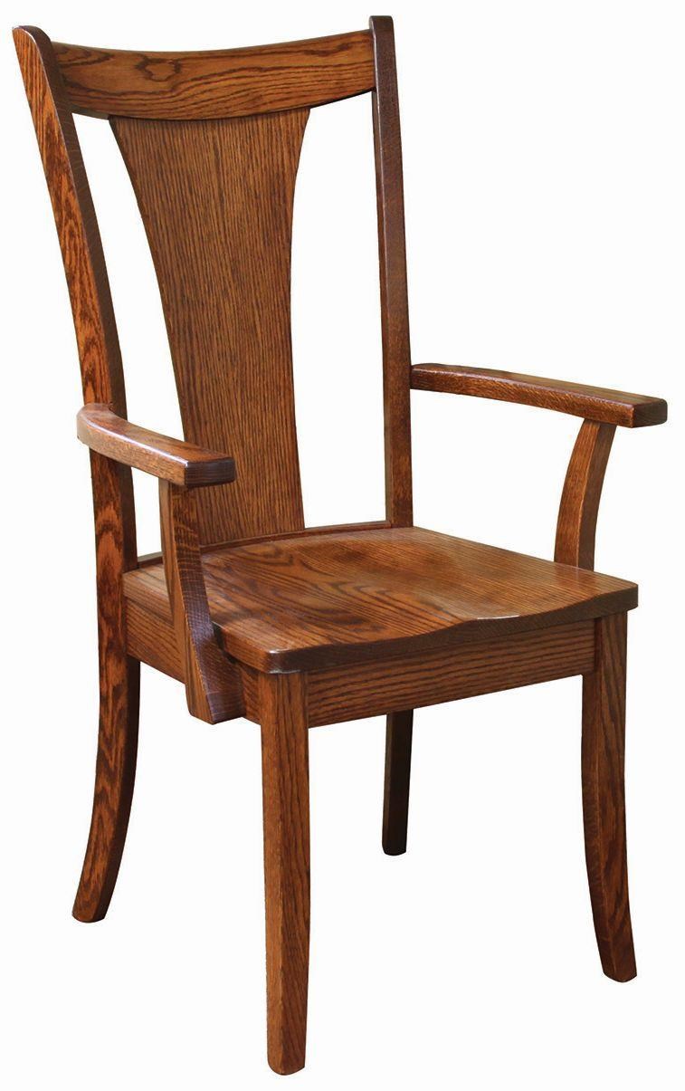 Oakland Wood Falcon Falcon-AC Customizable Solid Wood Dining Arm