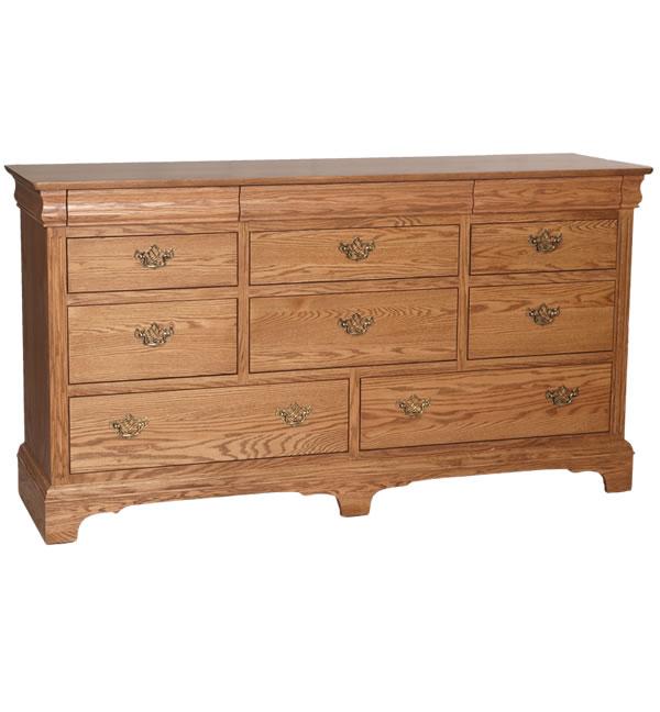 Oakwood Industries Edinburgh 8440 8-Drawer Dresser with Bracket Feet and 3  Hidden Drawers | Mueller Furniture | Dressers