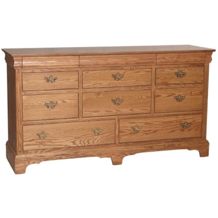 Oakwood Industries Edinburgh 8440 8-Drawer Dresser with Bracket Feet and 3 Hidden Drawers | Mueller Furniture | Dressers Oakwood Industries Edinburgh 8440 8-Drawer Dresser with Bracket Feet and 3 Hidden Drawers | Mueller Furniture | Dressers