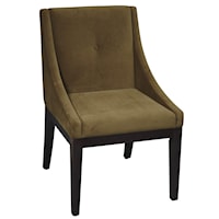Upholstered Willow Chair with Wood Legs