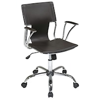 Chrome Office Chair with PVC Upholstery
