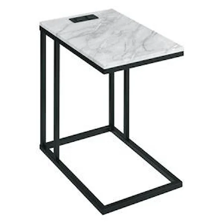 Faux Marble Chairside Table