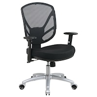 Screen Back 2 to 1 Synchro Tilt Chair with Aluminum Finish