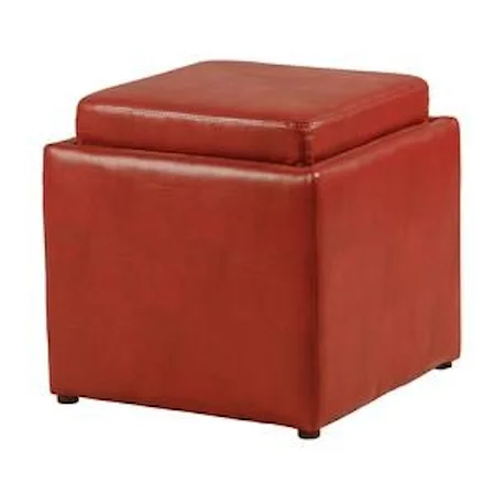 Red Flip Top Storage Cube