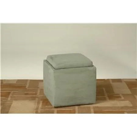 Grey Flip Top Storage Cube