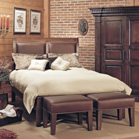 Montague Platform Bed with Upholstered Headboard Panels