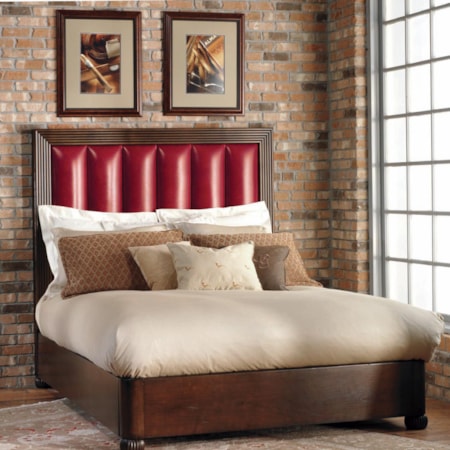 Redford Platform Bed with Upholstered Headboard