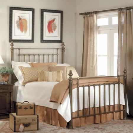 Windsor Metal Headboard and Footboard Bed