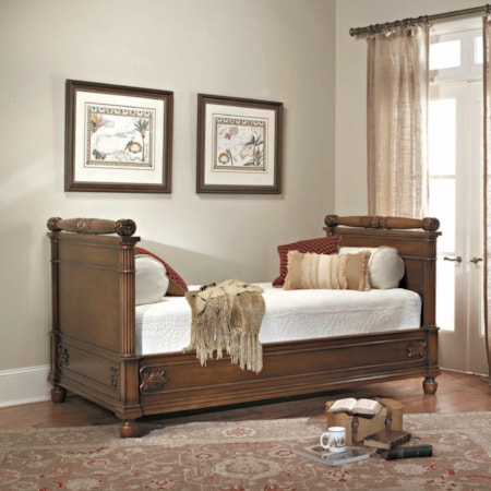 Coretta Carved Wood Daybed