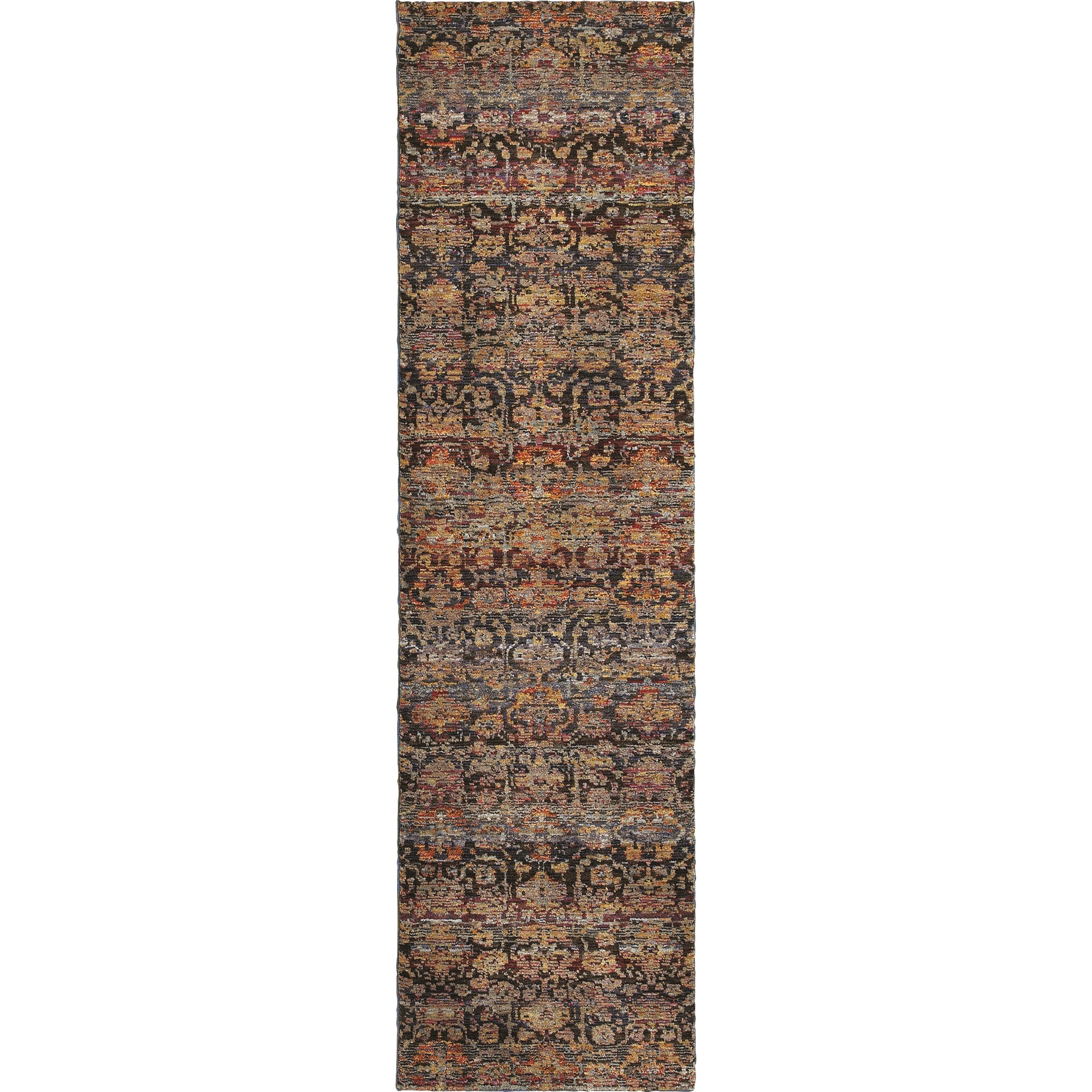 3' 3" X  5' 2" Casual Multi/ Blue Rectangle
