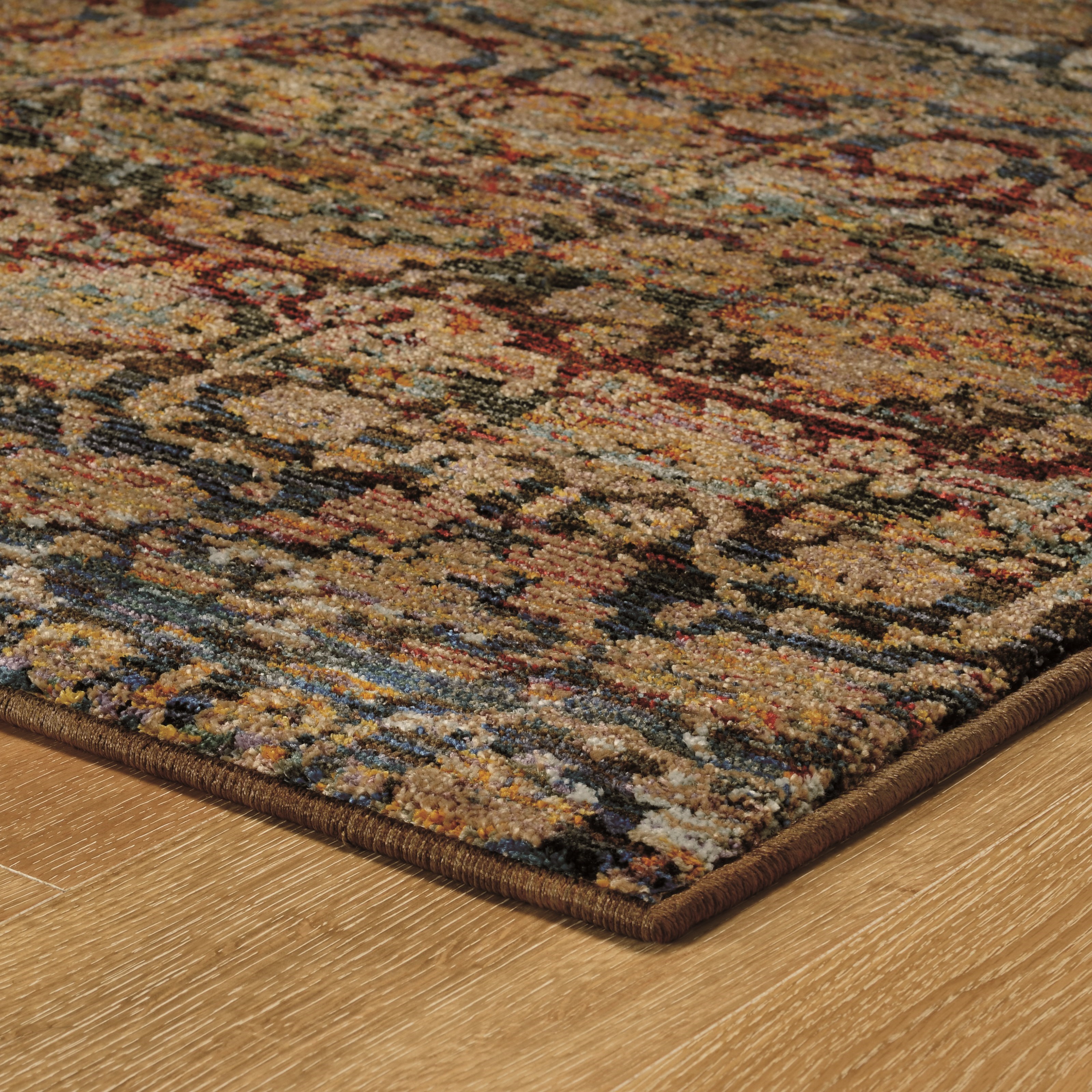 3' 3" X  5' 2" Casual Multi/ Blue Rectangle