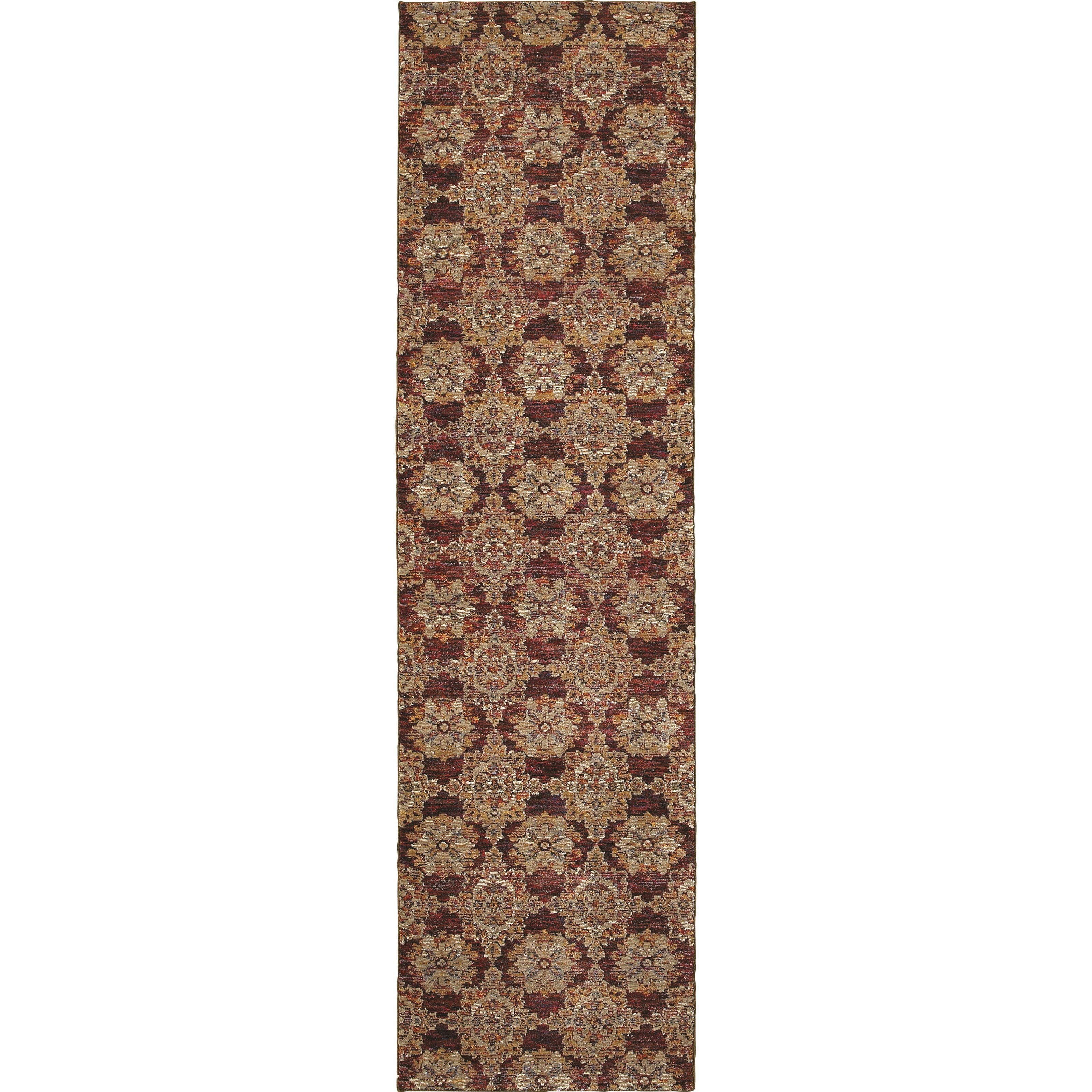 Oriental Weavers Andorra 3' 3" X  5' 2" Casual Red/ Gold Rectangle Ru