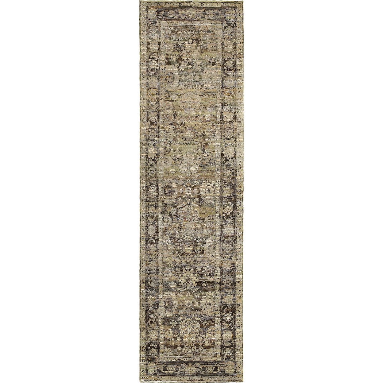 Oriental Weavers Andorra 6' 7" X  9' 6" Casual Green/ Brown Rectangle