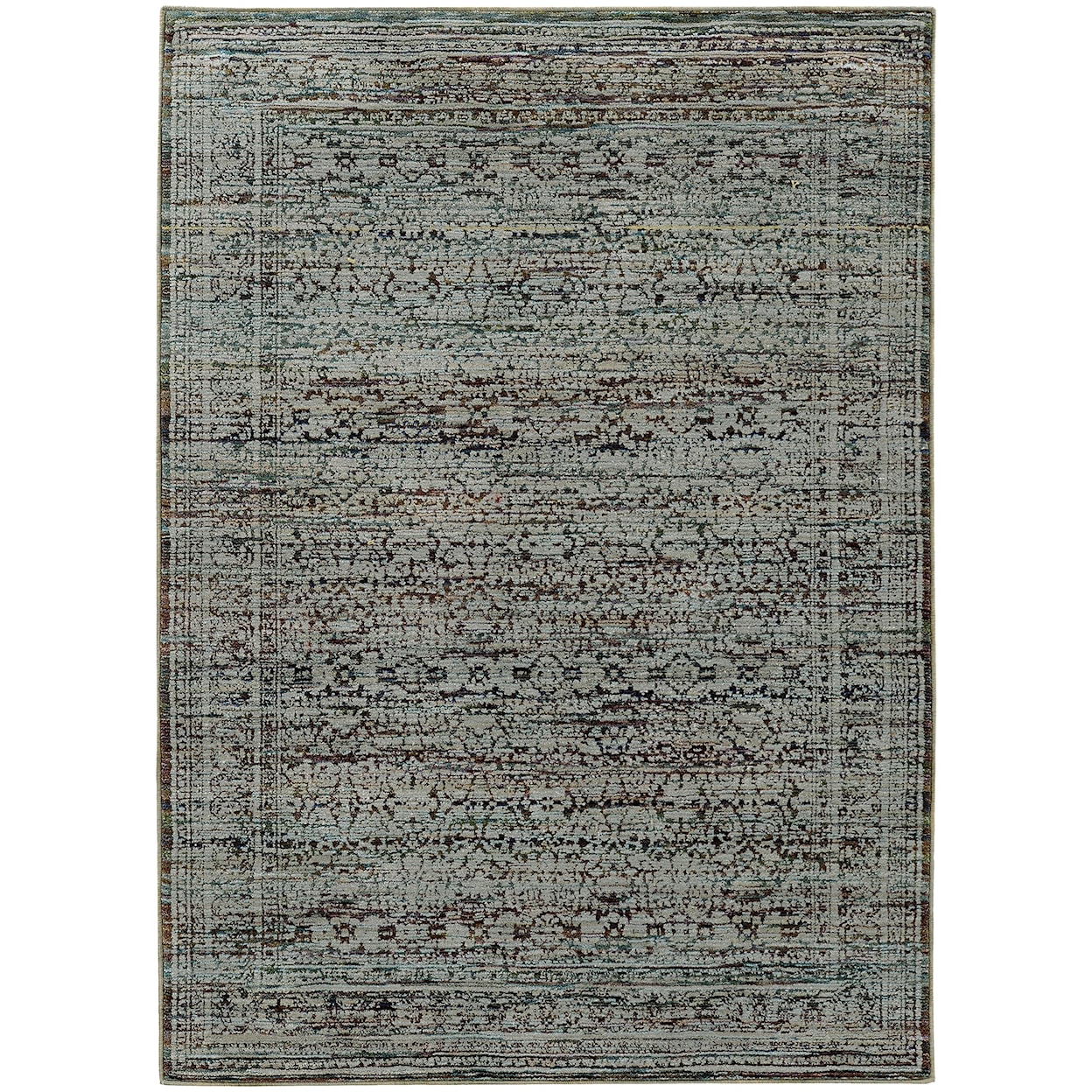 Oriental Weavers Andorra 3' 3" X  5' 2" Casual Blue/ Purple Rectangle