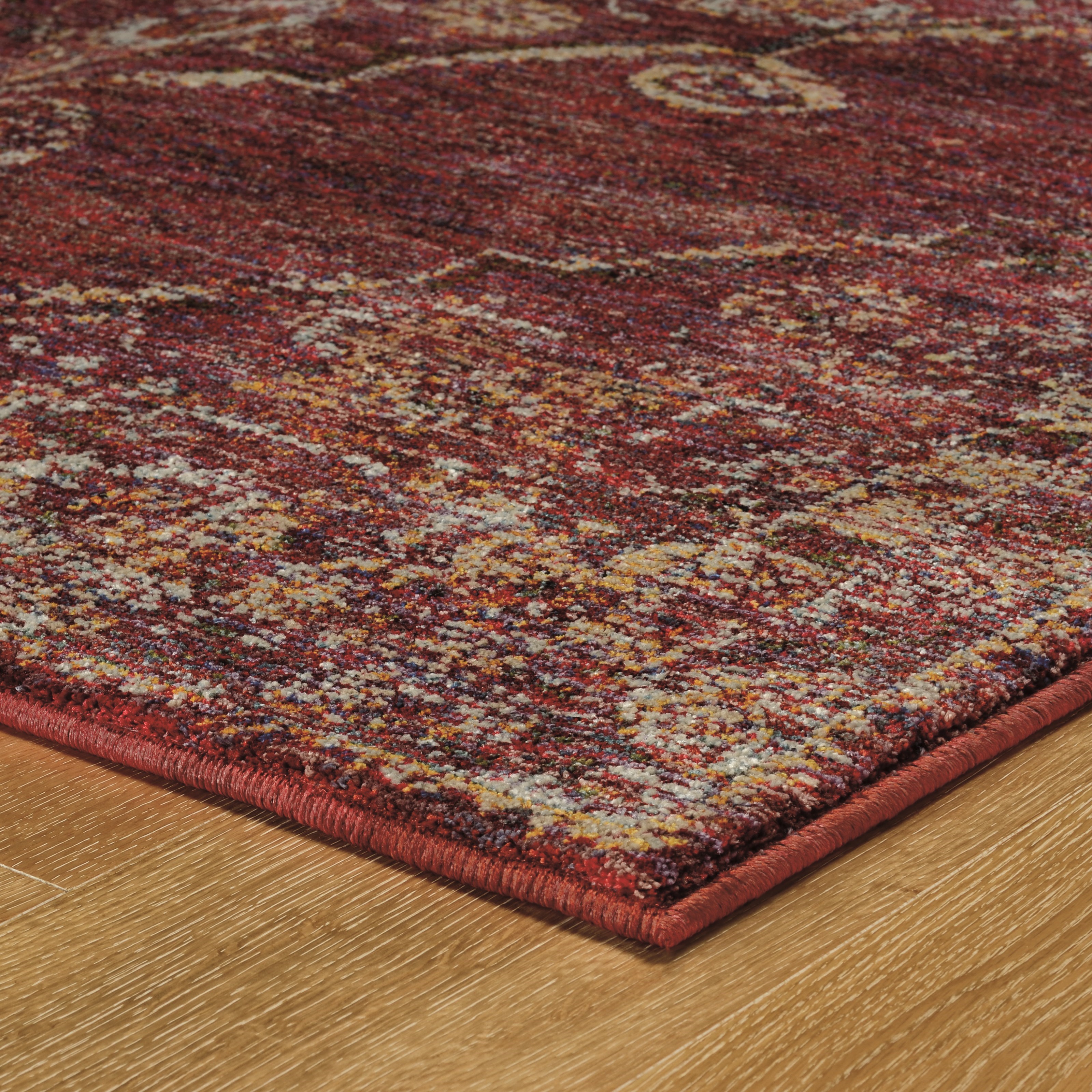 Oriental Weavers Andorra 5' 3" X  7' 3" Casual Red/ Gold Rectangle Ru
