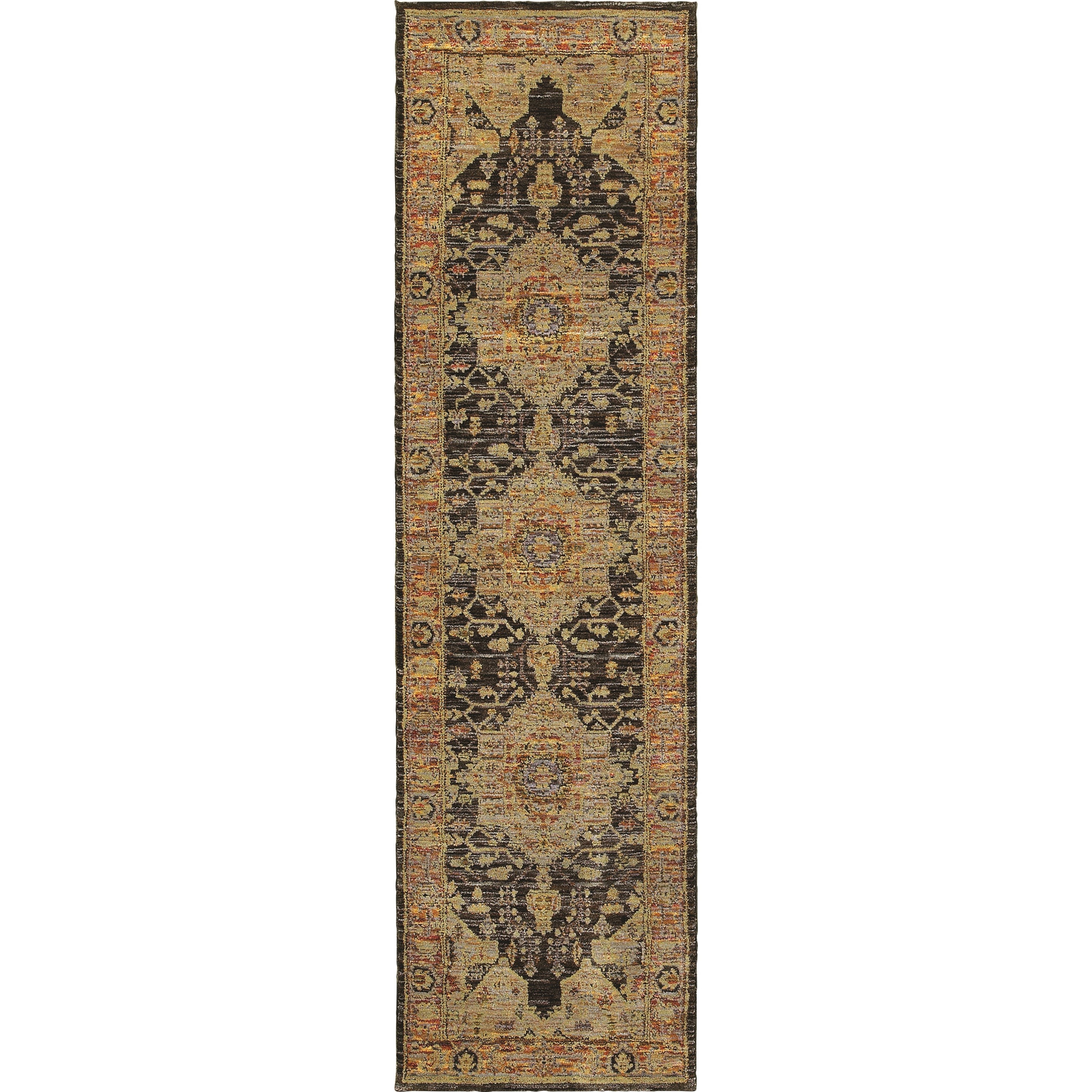Oriental Weavers Andorra 3' 3" X  5' 2" Traditional Gold/ Grey Rectan