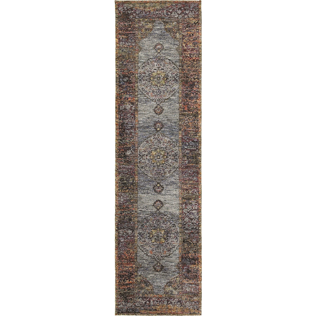 Oriental Weavers Andorra 6' 7" X  9' 6" Traditional Blue/ Multi Recta