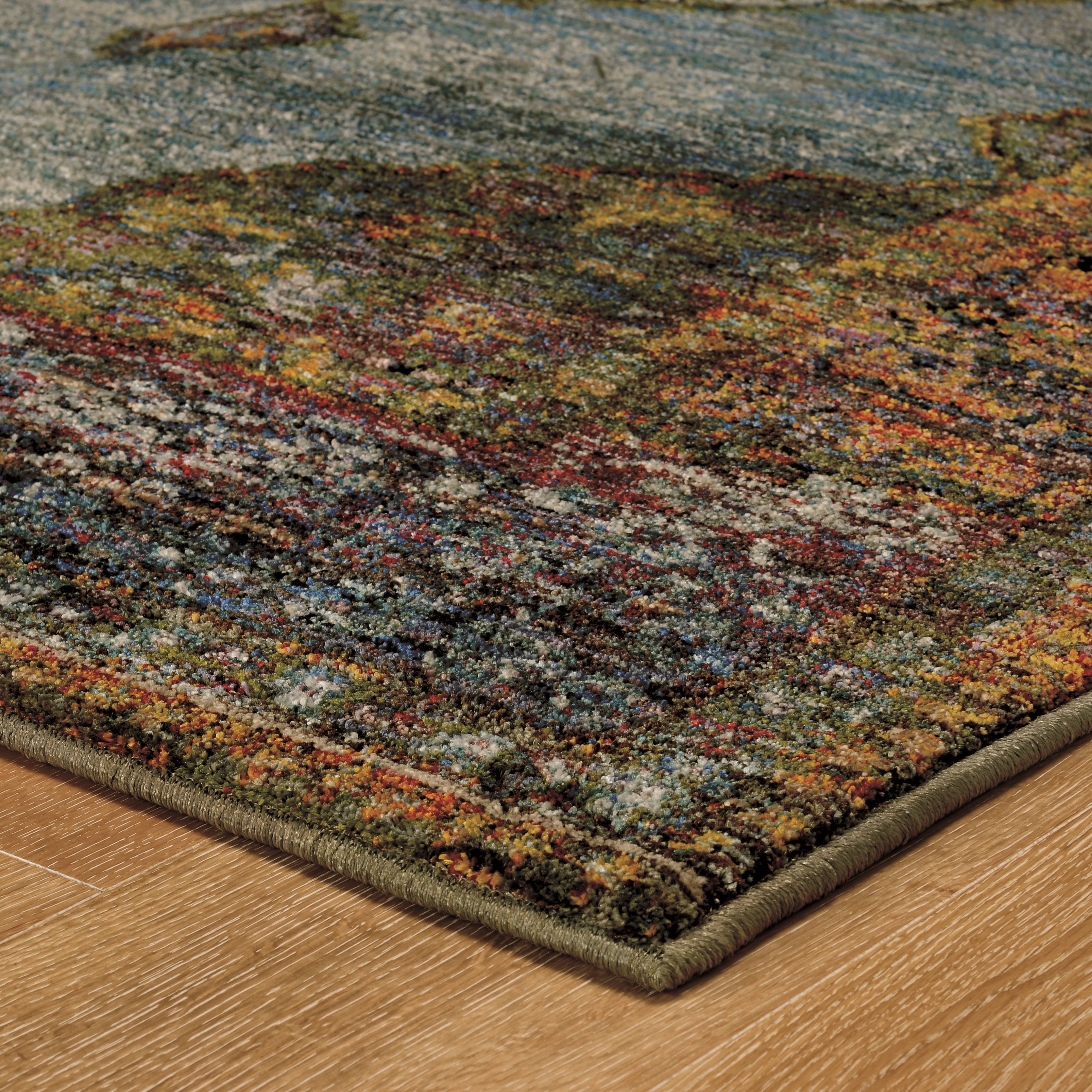 Oriental Weavers Andorra 8' 6" X 11' 7" Traditional Blue/ Multi Recta