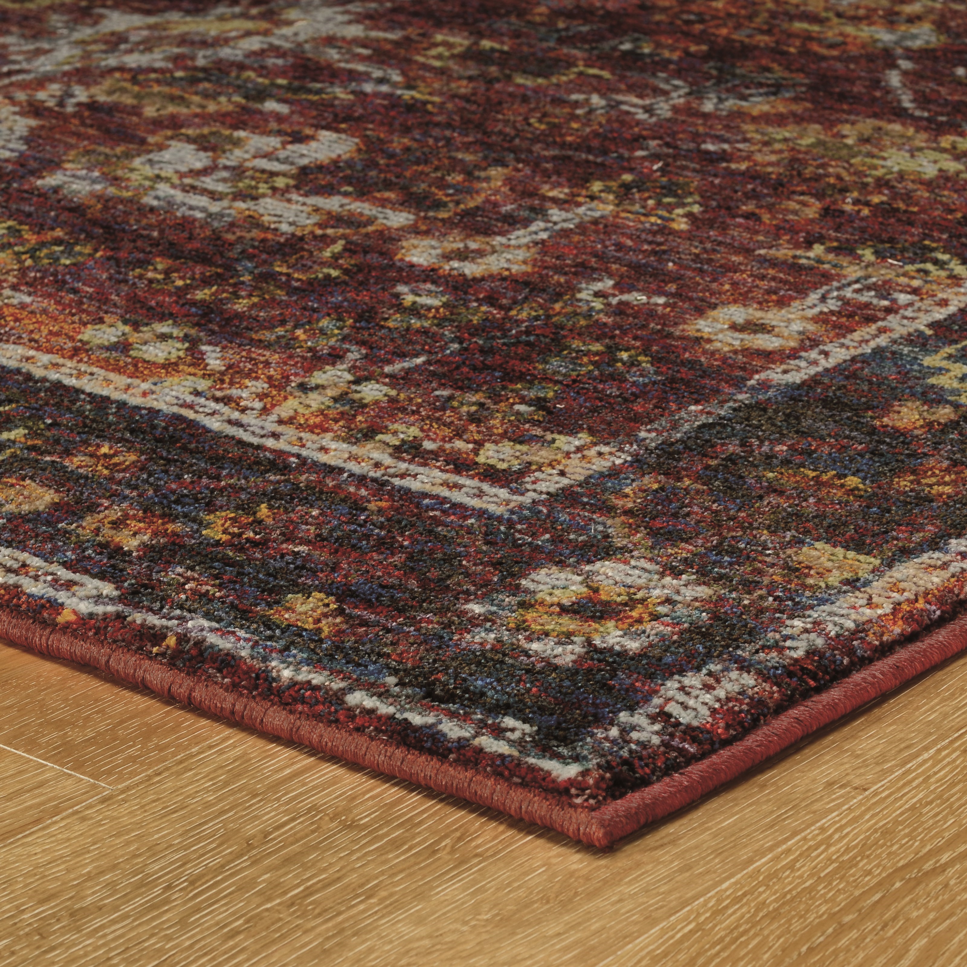 Oriental Weavers Andorra 3' 3" X  5' 2" Casual Red/ Purple Rectangle