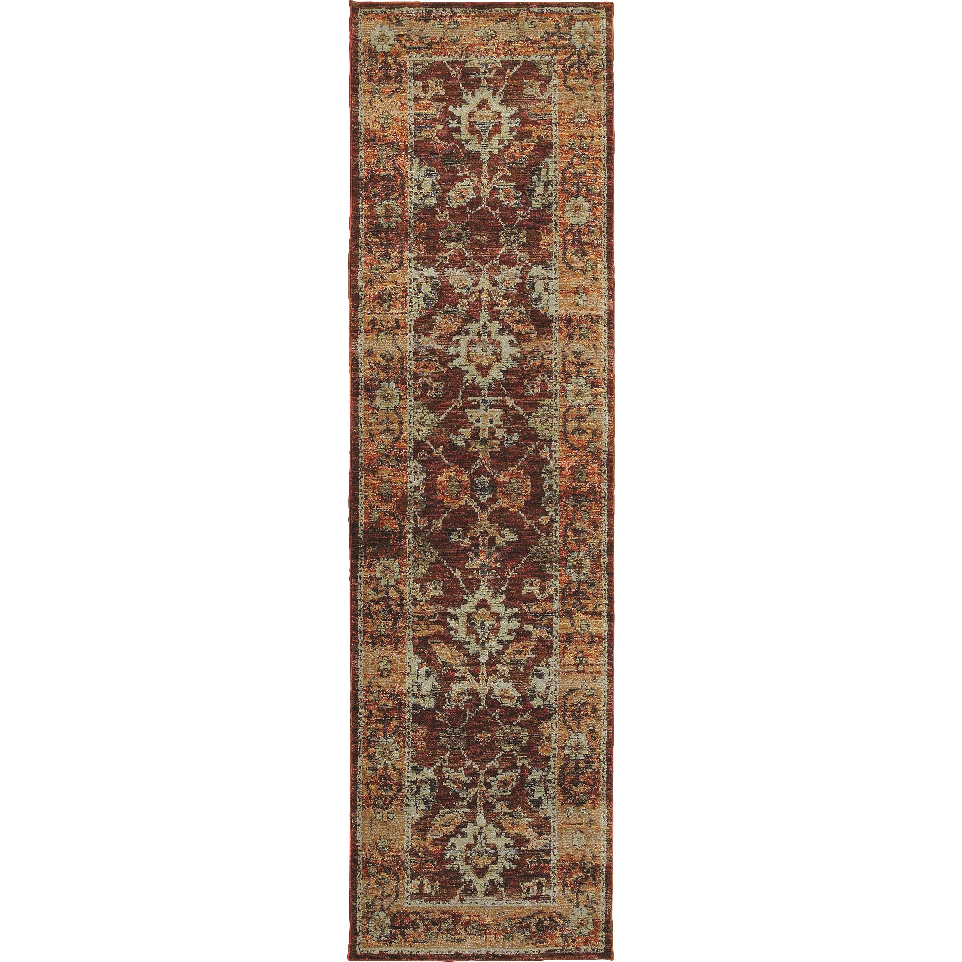 Oriental Weavers Andorra 6' 7" X  9' 6" Casual Red/ Gold Rectangle Ru