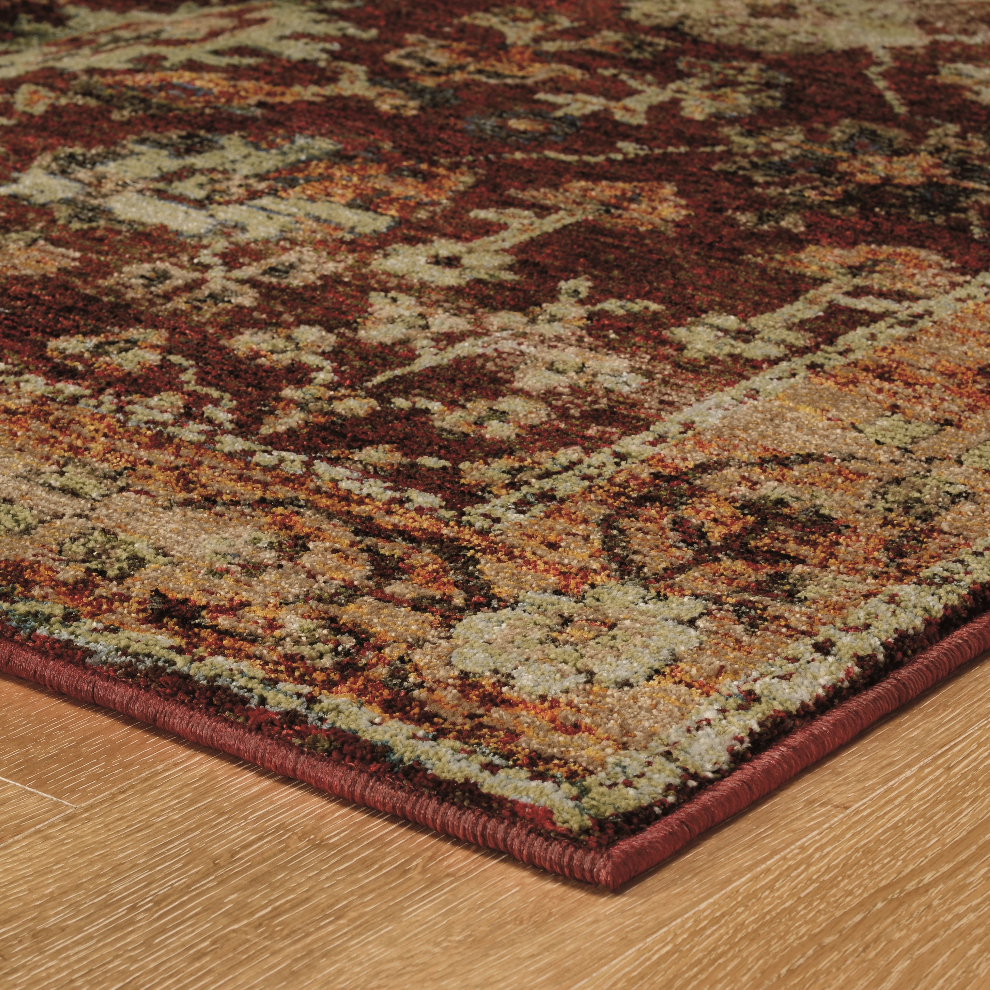 Oriental Weavers Andorra 6' 7" X  9' 6" Casual Red/ Gold Rectangle Ru