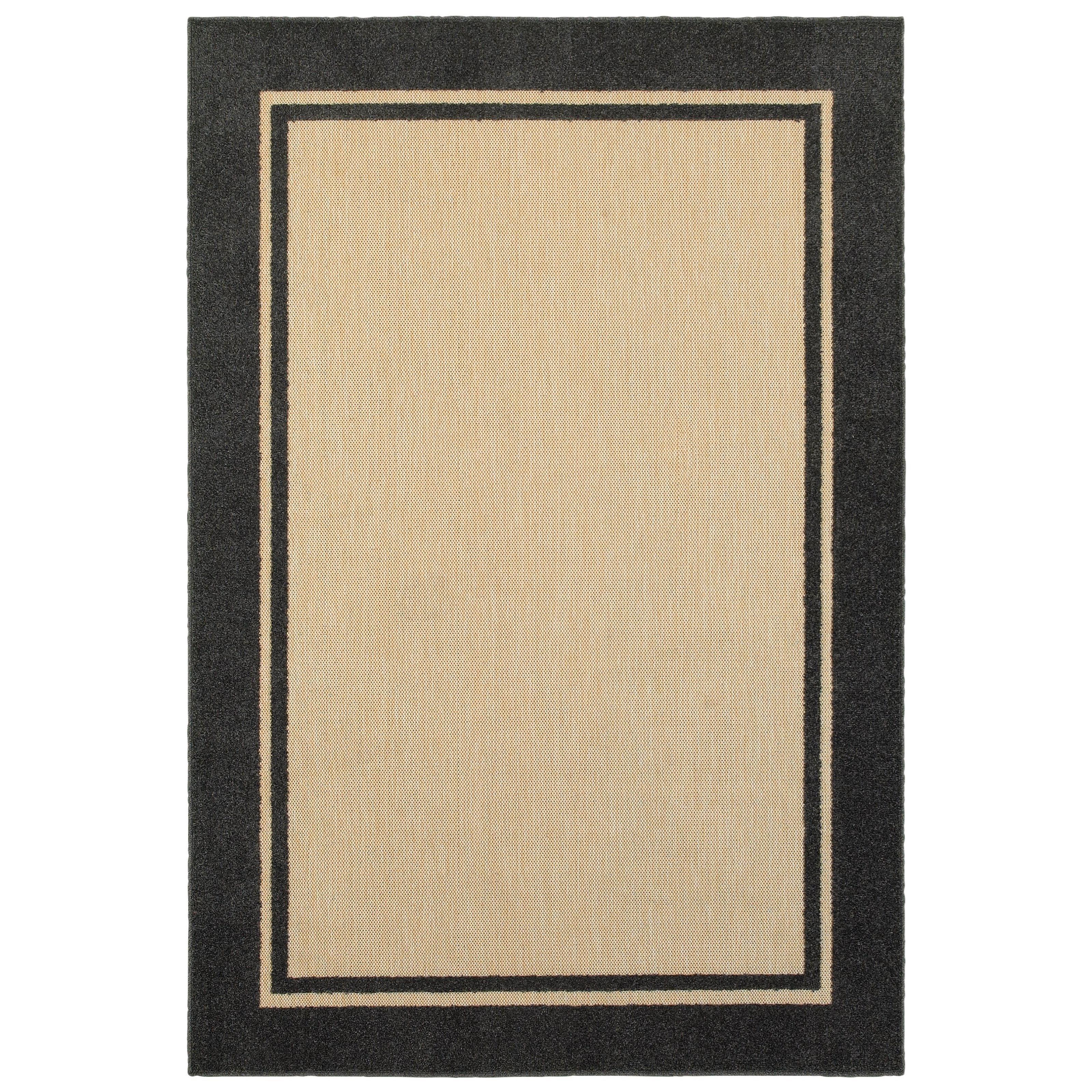 Oriental Weavers Cayman 6' 7" X  9' 6" Outdoor Sand/ Charcoal Rectan