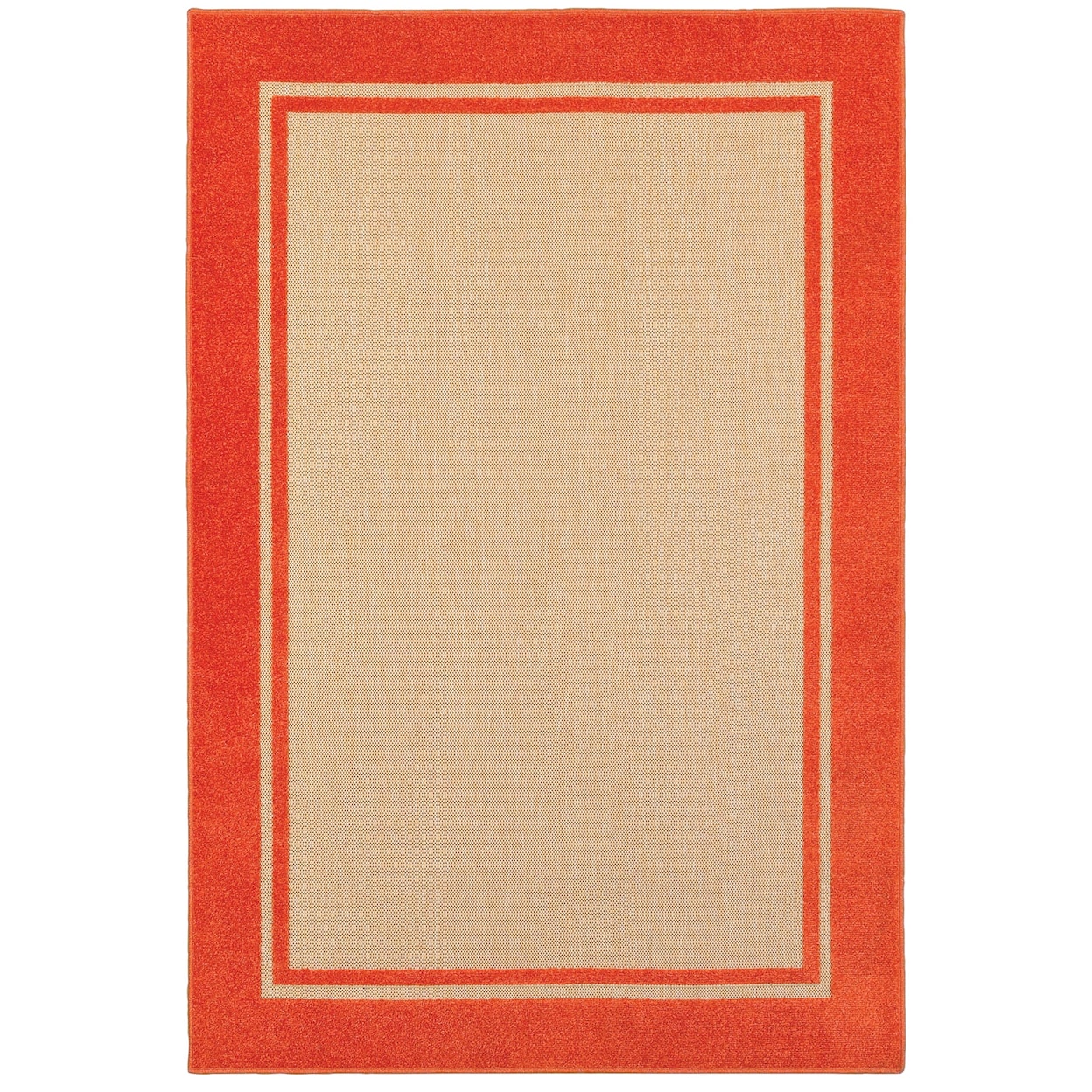 Oriental Weavers Cayman 3'10" X  5' 5" Outdoor Sand/ Orange Rectangl