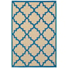 Oriental Weavers Cayman 9'10" X 12'10" Outdoor Sand/ Blue Rectangle