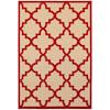 Oriental Weavers Cayman 5' 3" X  7' 6" Outdoor Sand/ Red Rectangle R