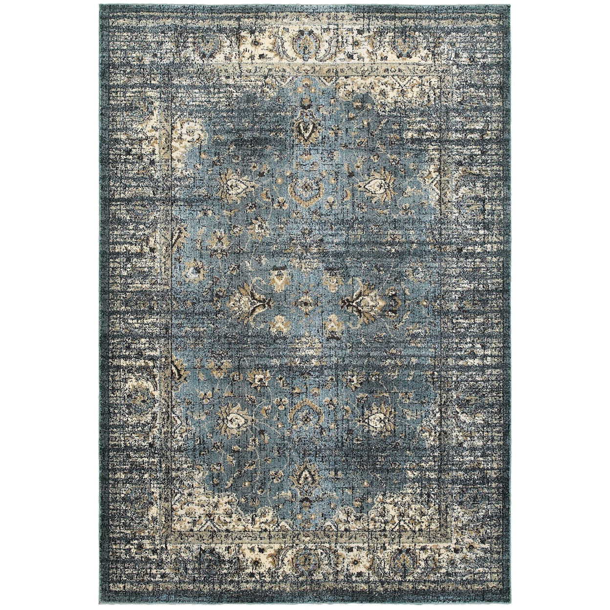 Oriental Weavers Empire 5' 3" X  7' 6" Traditional Blue/ Ivory Recta