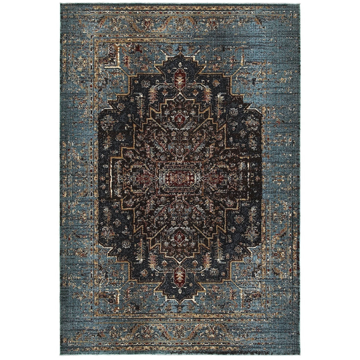 Oriental Weavers Empire 9'10" X 12'10" Traditional Blue/ Navy Rectan