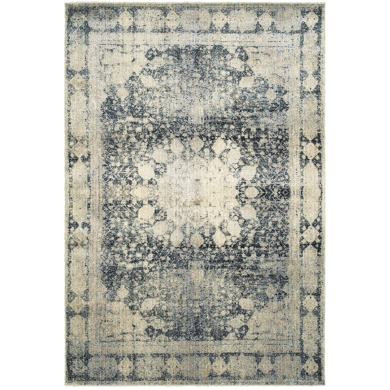 Oriental Weavers Empire 7'10" X 10'10" Traditional Ivory/ Blue Recta
