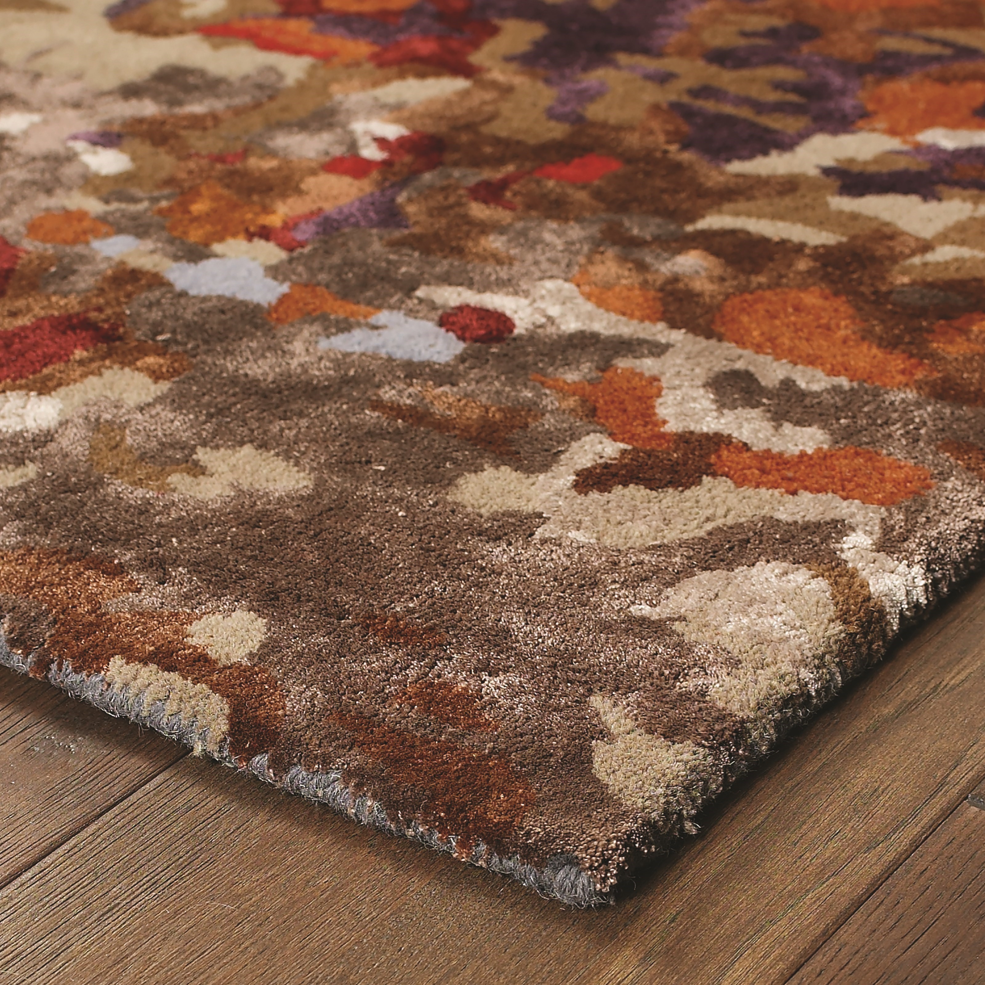 Oriental Weavers Galaxy 3' 6" X  5' 6" Contemporary Multi/ Orange Re