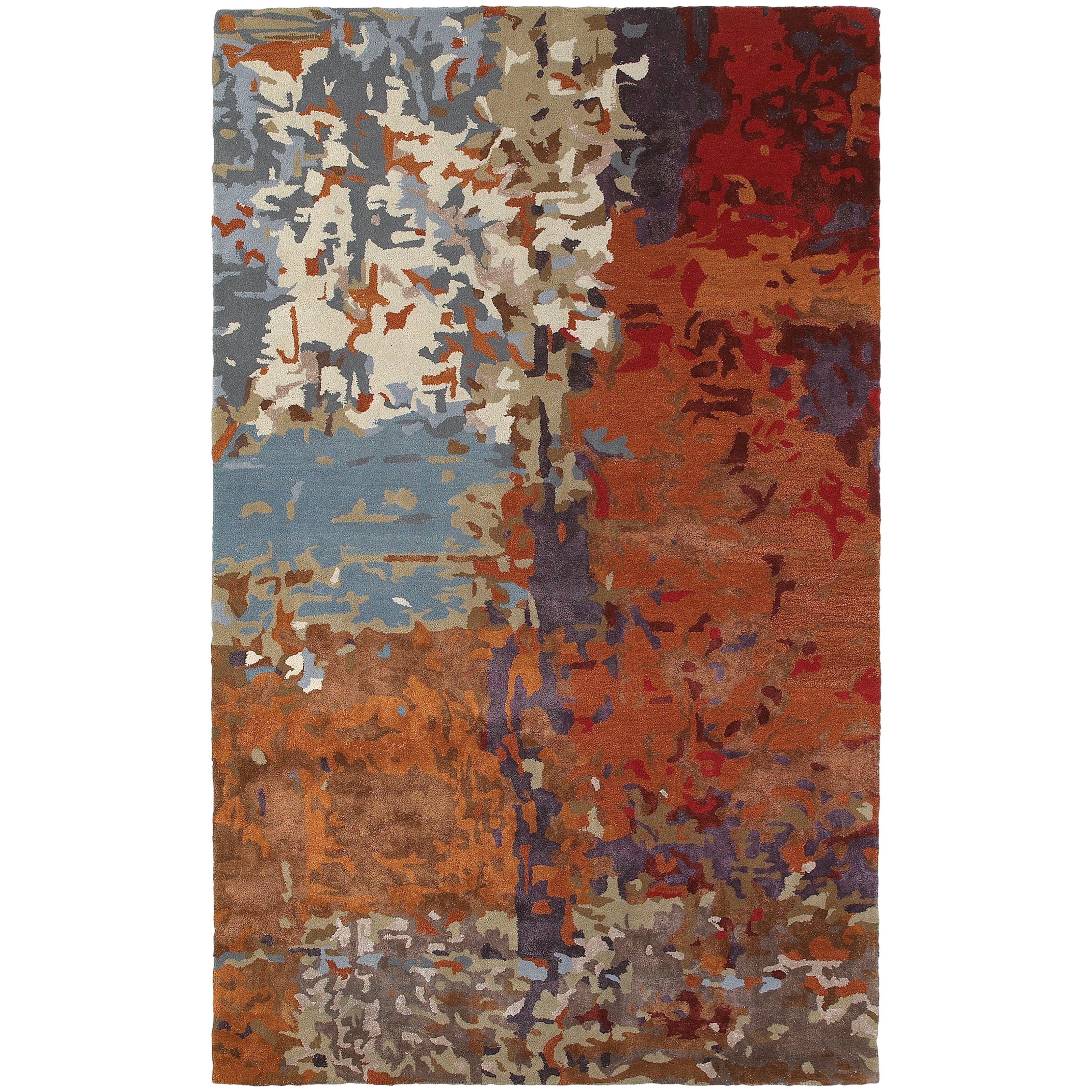Oriental Weavers Galaxy 5' 0" X  8' 0" Contemporary Multi/ Orange Re