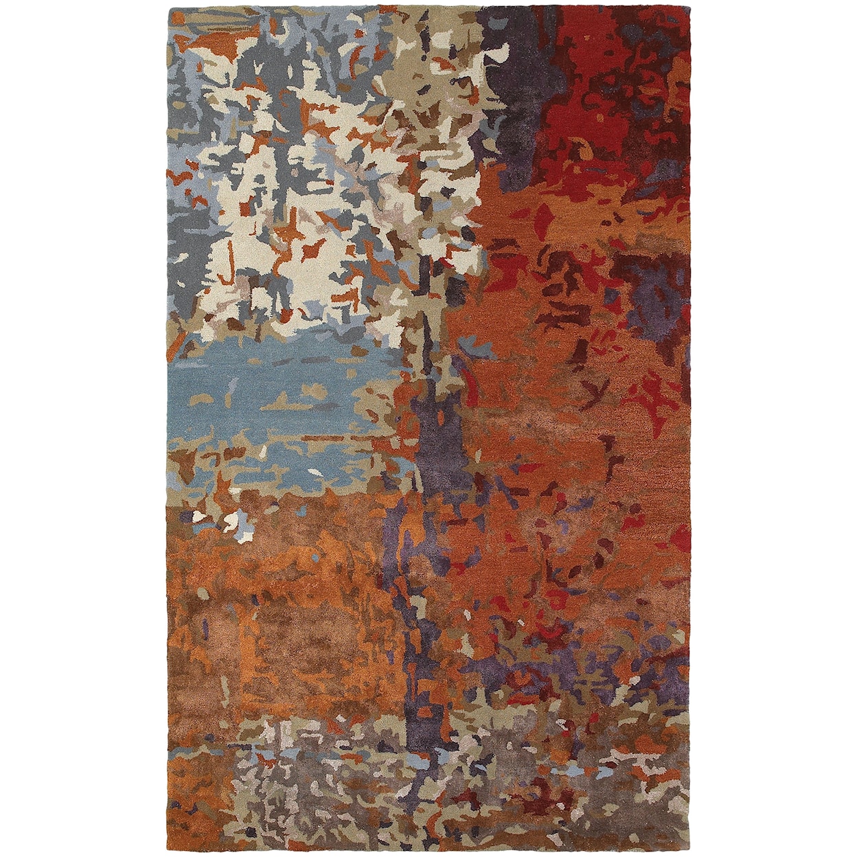 Oriental Weavers Galaxy 5' 0" X  8' 0" Contemporary Multi/ Orange Re