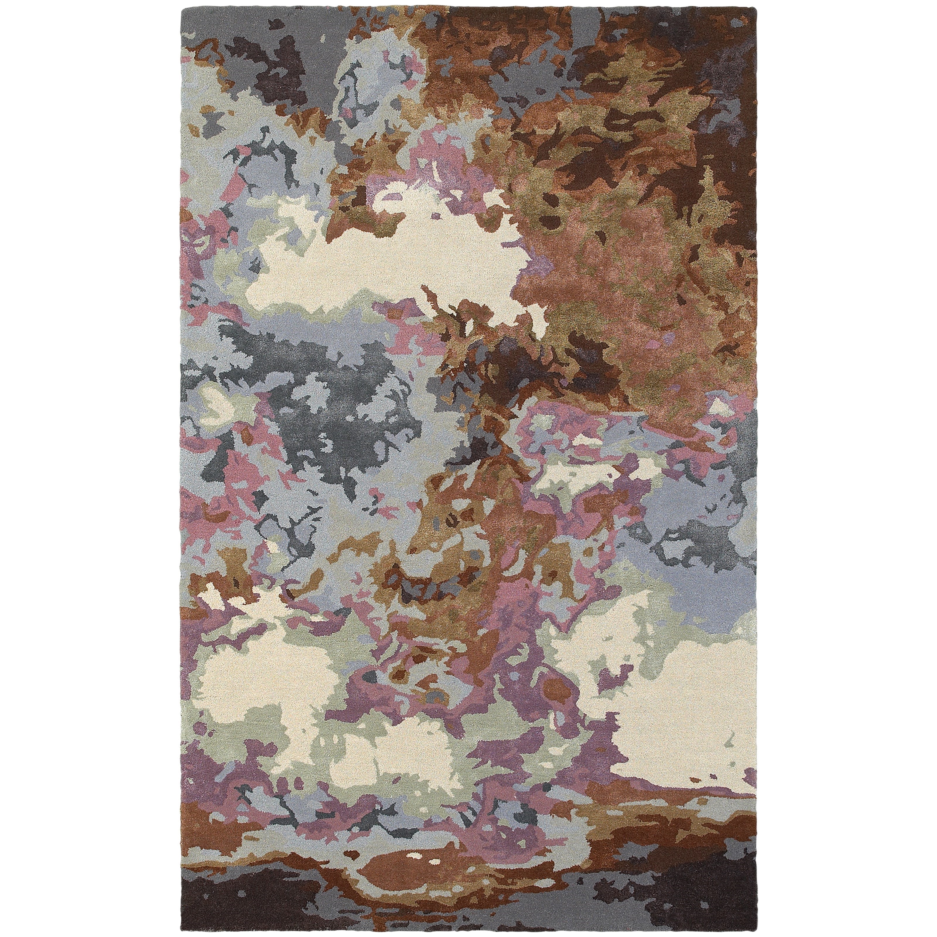 Oriental Weavers Galaxy 3' 6" X  5' 6" Contemporary Blue/ Brown Rect