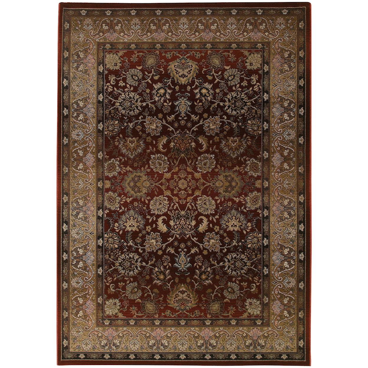 Oriental Weavers Generations 8' Traditional Red/ Beige Square Rug