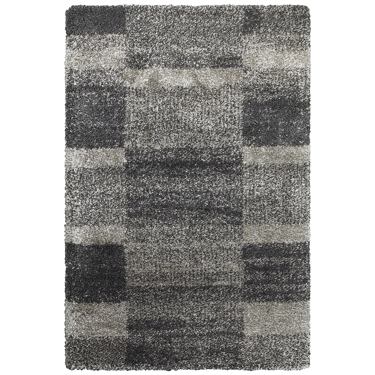 Oriental Weavers Henderson 5' 3" X  7' 6" Shag Grey/ Charcoal Rectangle