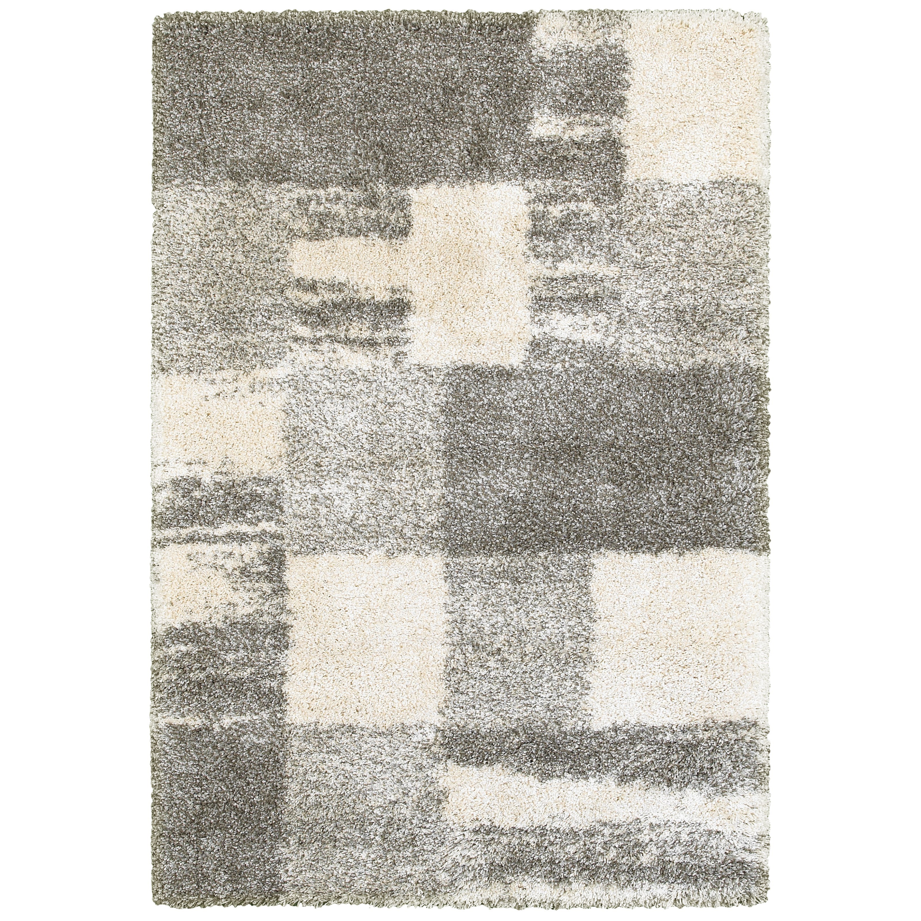 Oriental Weavers Henderson 9'10" X 12'10" Shag Ivory/ Grey Rectangle Ru
