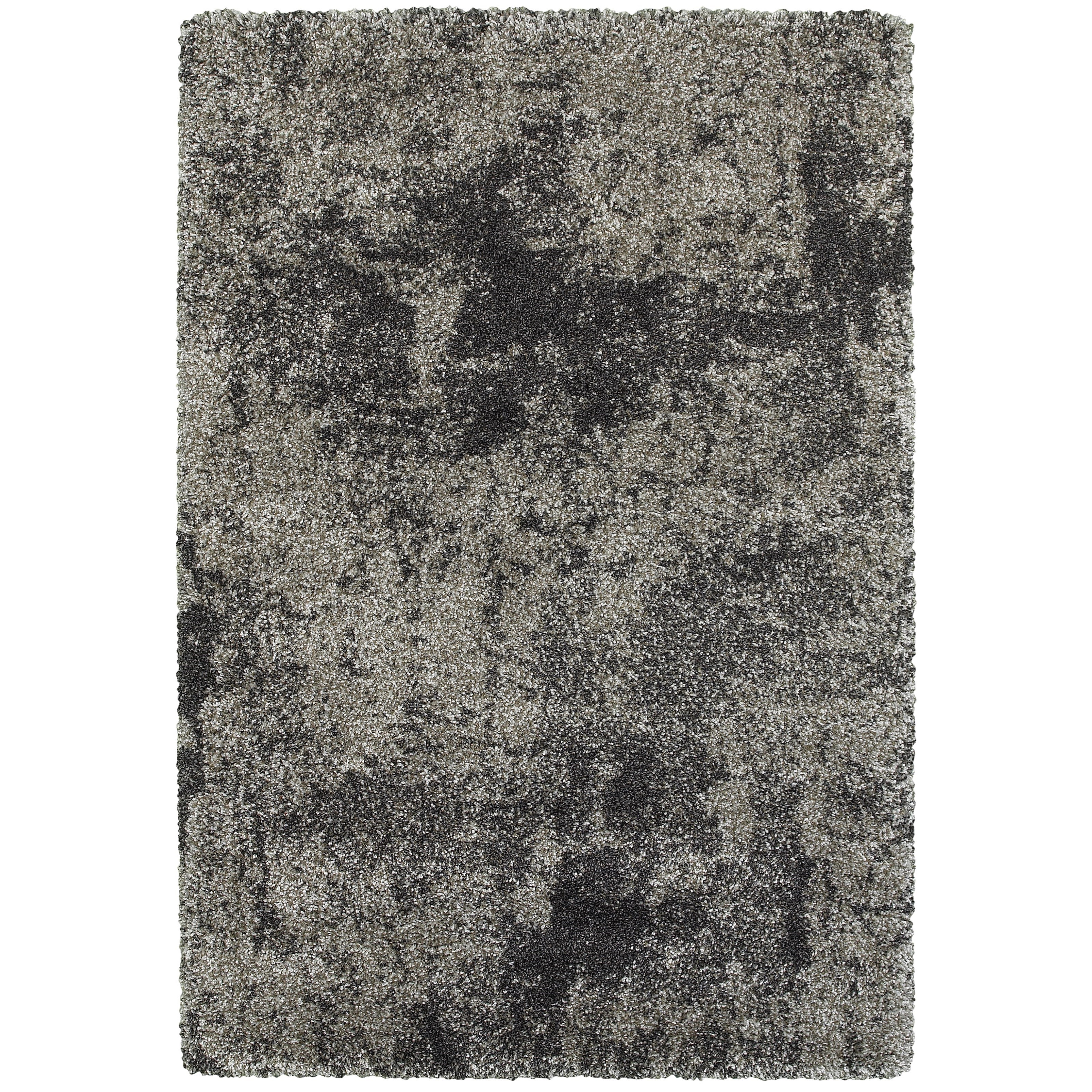 5' 3" X  7' 6" Shag Grey/ Charcoal Rectangle