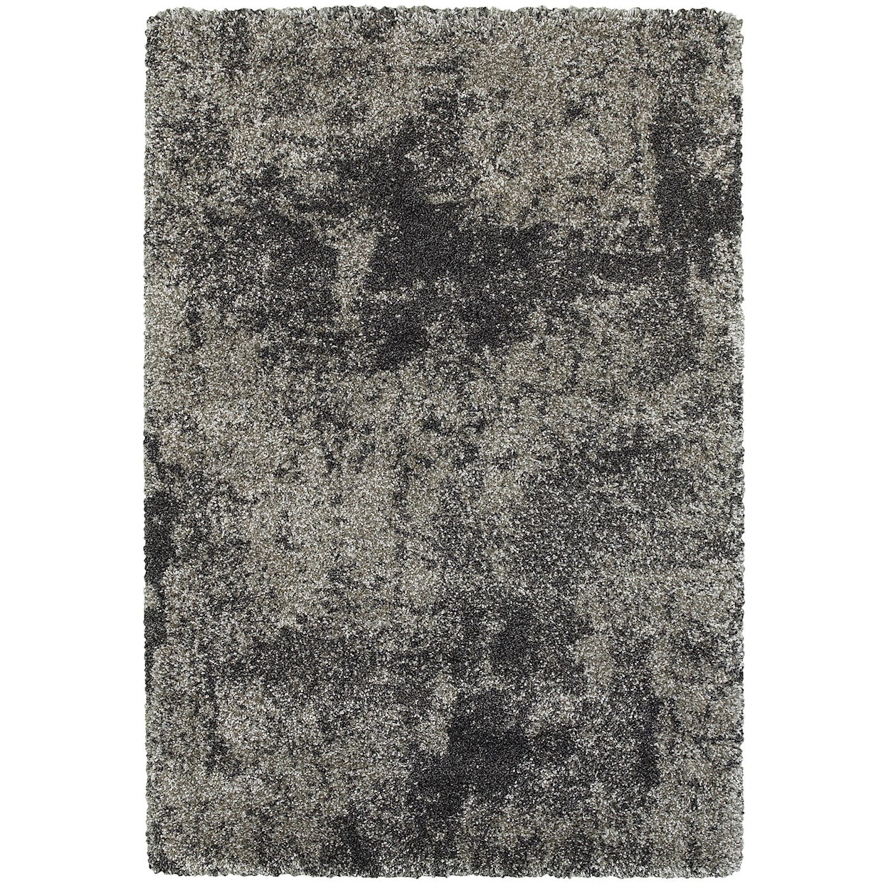 OW Henderson 5' 3" X  7' 6" Shag Grey/ Charcoal Rectangle