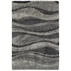 OW Henderson 5' 3" X  7' 6" Shag Grey/ Charcoal Rectangle