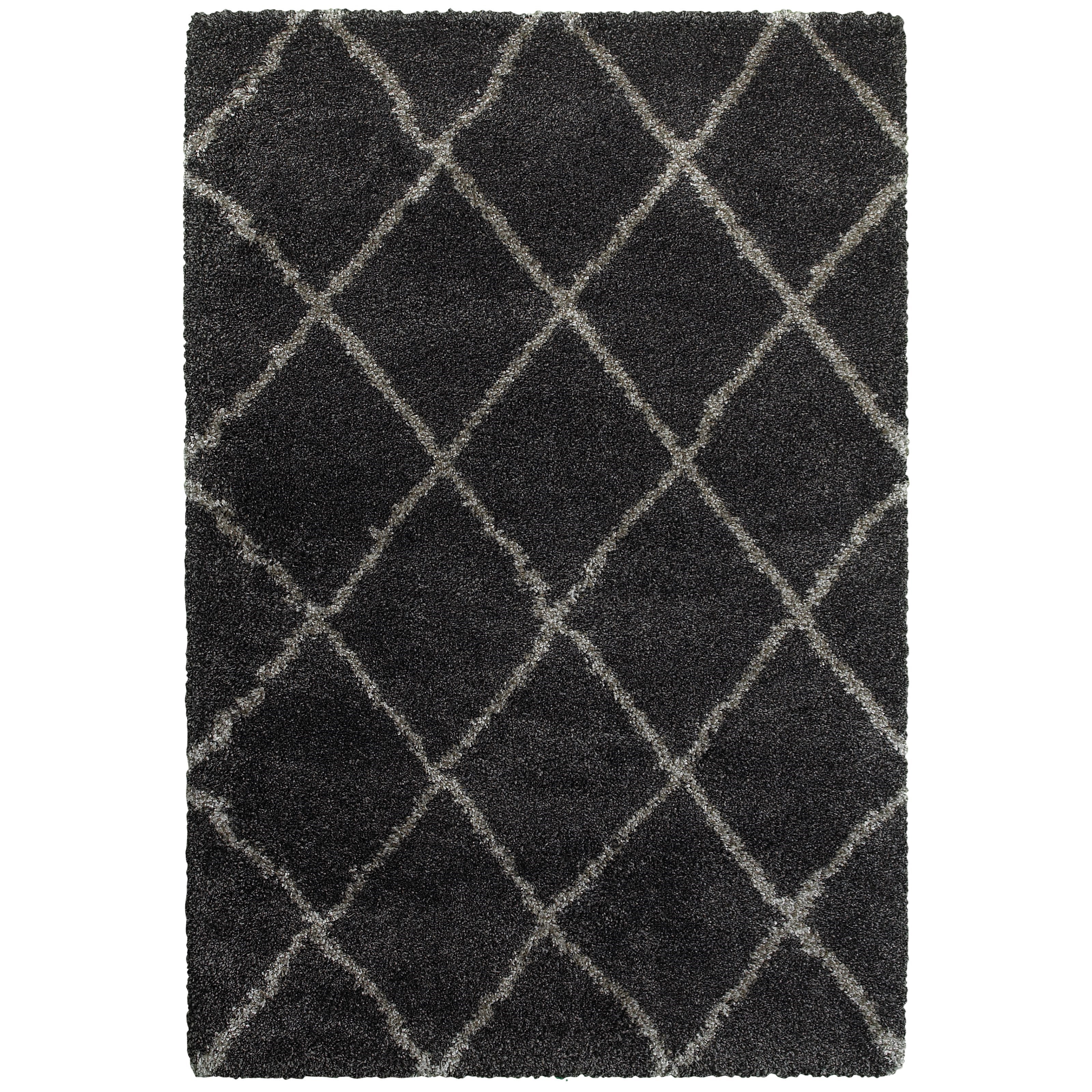 Oriental Weavers Henderson 7'10" X 10'10" Shag Charcoal/ Grey Rectangle