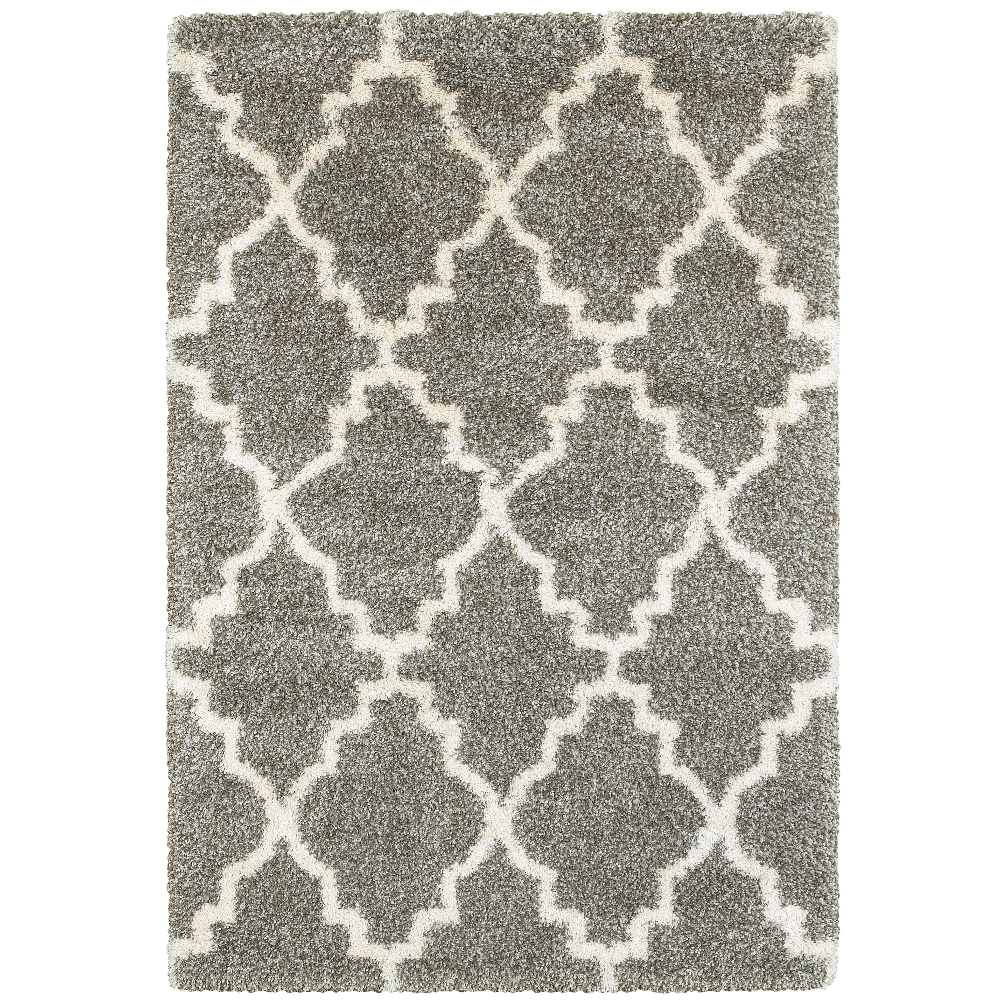 Oriental Weavers Henderson 9'10" X 12'10" Shag Grey/ Ivory Rectangle Ru