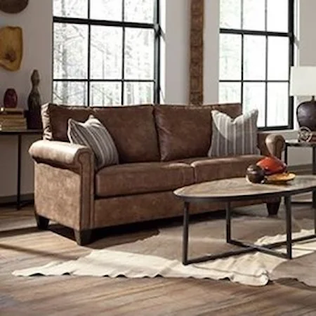 Queen Sleeper Sofa with Rolled Arms