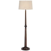 Farmhouse Wood and Metal Floor Lamp