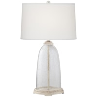 Contemporary Emerson Table Lamp with Fillable Glass Body