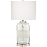 Table Lamp with Textured Glass Base