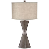 Two Cone Poly Table Lamp