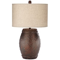 Faux Metal Barrel- Emory Table Lamp